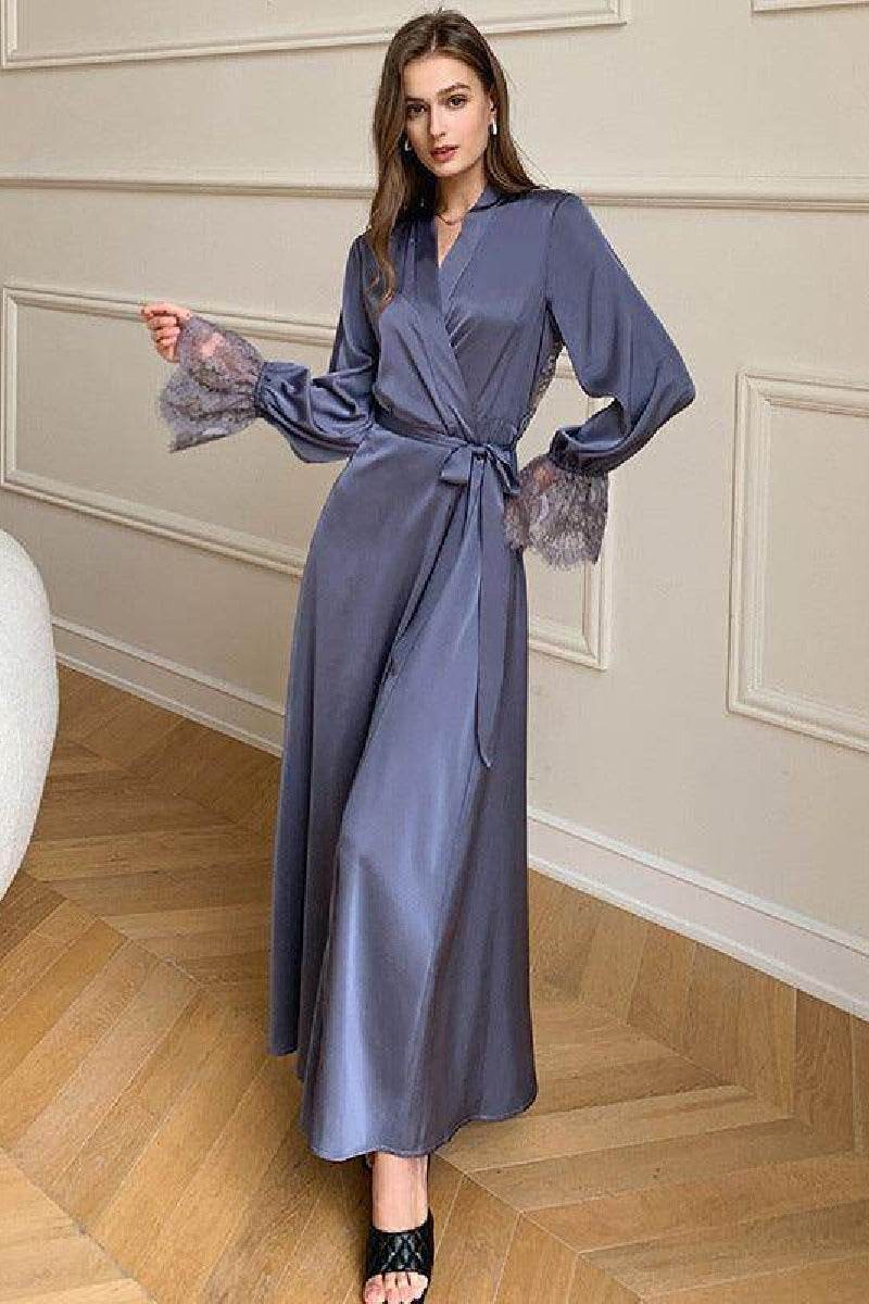 Silk-Like and Lace Robes 671048877502 - COCOMELODY